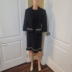 Elegant Black Long Sleeve Dress with Jacket